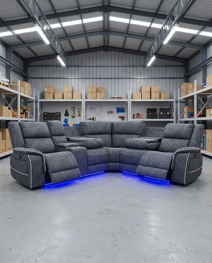 Hannah Electric Micro Fabric Recliner Sofa