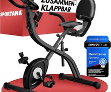 Foldable Exercise Bike for Home 3-in-1 Indoor Trainer with LCD Display & Fitness Bands