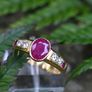 Vintage Ruby & Diamond Ring - 1960/70s Image 3