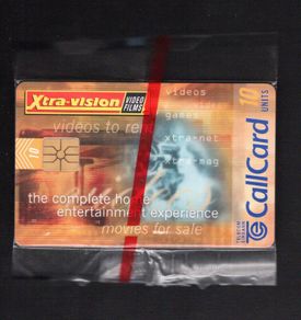 1997 Ireland 10 unit Xtra-vision video rental store (Gemplus GEM1) Call Card Mint in Packaging. Telecom Eireann Card Number 1160