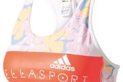 adidas Women's Stellasport Bra Printed - white/dust purple M BNWT