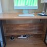 AS NEW! Alphason Rhodes Desk - Walnut effect with grey steel frame Image 3
