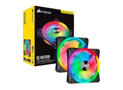 2x Corsair iCue QL140 Fans & iCUE Lighting Node CORE