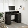 Desk with LED Lights Black 120x55x91 cm Engineered Wood Image 2
