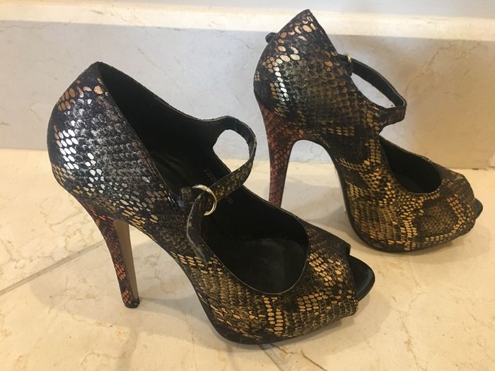 New Look Snake Skin Effect Dress Heels Size 5 (Brand New)