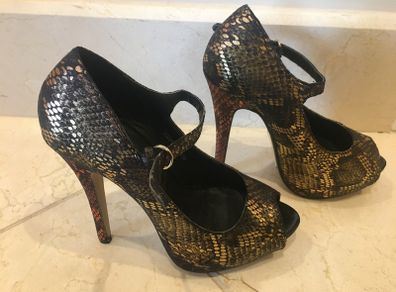 New Look Snake Skin Effect Dress Heels Size 5 (Brand New)
