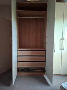Ikea Pax - wardrobe with drawers and hanging rail