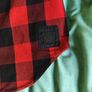 Denim Jacket Red Black Checkered Reserved S Size Image 5