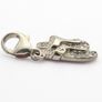 925 Sterling Silver CZ Ballet Slippers Charm Image 6