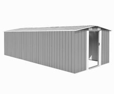 Garden Shed 257x580x181 cm Metal Grey