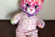 Build a Bear Lisa Frank multicolored rainbow leopard plush in pjs