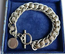 Vintage 925 Sterling Silver Fancy Weave Bracelet Length 8,5" - 34,8g