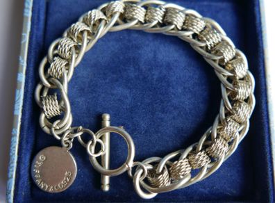 Vintage 925 Sterling Silver Fancy Weave Bracelet Length 8,5" - 34,8g