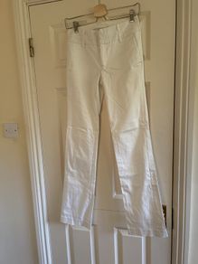Zara basic white trousers