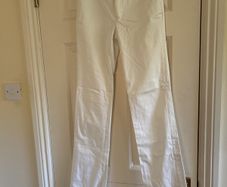 Zara basic white trousers