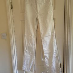 Zara basic white trousers