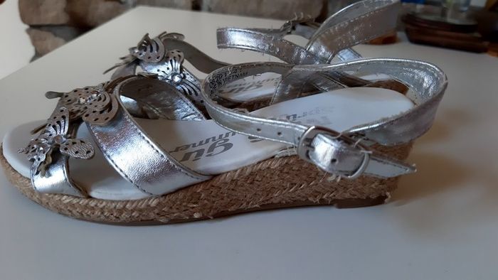 girls silver sandals