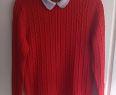 Dorothy Perkins Red Cable Knit Jumper