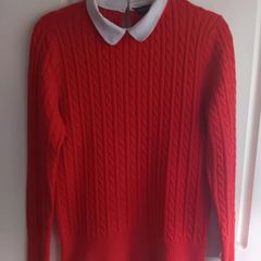 Dorothy Perkins Red Cable Knit Jumper