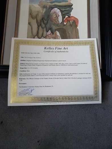 Salvidore dali signed art