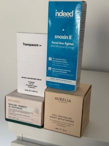 Indeed lab , biossance, aurelia london moisturiser