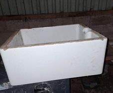 Belfast sink and granite worktops