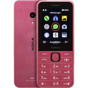 Nokia 225 [2024] 6cm [2.4] 91G Pink Mobile Phone (Nokia 225 4G TA-1610 DS PINK) Dual Sim Unlocked