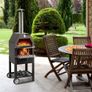 Outdoor Pizza Oven, 12" Wood Fire Oven, 2-Layer Pizza Oven Wood Fired, Wood Burning Outdoor Pizza Oven w/ 2 Removable Wheels, Wood Fired Pizza Maker Ovens (FREE SHIPPING) Image 9