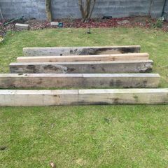 2.4m Railway Sleeper New Type (200x100) new but aged