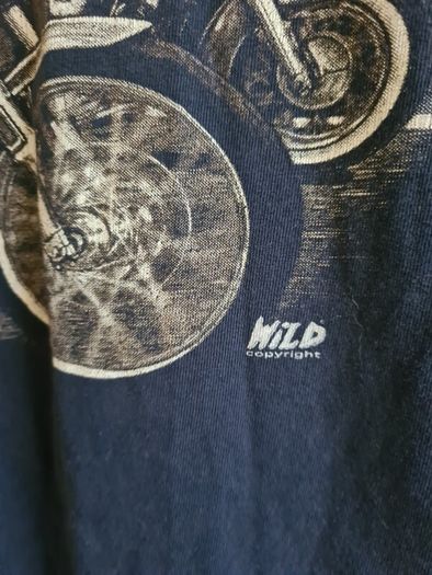 Vintage WILD motorbike biker t shirt Single stitch Size 3XL skulls Eagle motorcycles