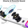 SOULION R30 Plus Computer Speakers, Wired USB-Powered Bluetooth V5.3 PC Sound Bar, Colorful LED Lights with Switch Button, Surround Sound Portable Computer SoundBar Image 3