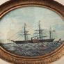 Antique Framed Maritime Print - Victorian Paddle Steamer Ship (23 x 18 cm) Image 2