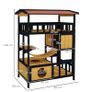 Outdoor Cat Shelter, Four-Tier Wooden Feral Cat House, with Suspension Bridge, Cat Houses, Balcony, Escape Doors Image 3