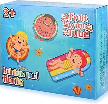 Swimming Rings for Kids Fruit Pool Float, Swim Tube Ring, Inflatable Pool Floats Swim Pool Party (FREE SHIPPING)