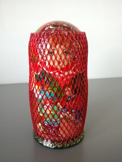 Set of 5 Russian Matryoshka Dolls featuring Puss in Boots
