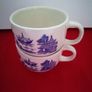Rare Vintage Staffordshire China Blue, Coffee Cups (70s) Image 5
