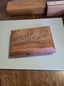 Dominoes set hardwood case