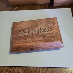 Dominoes set hardwood case