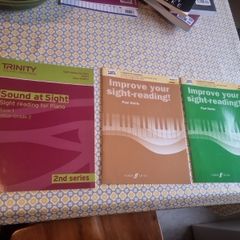 Three books on sight reading for piano