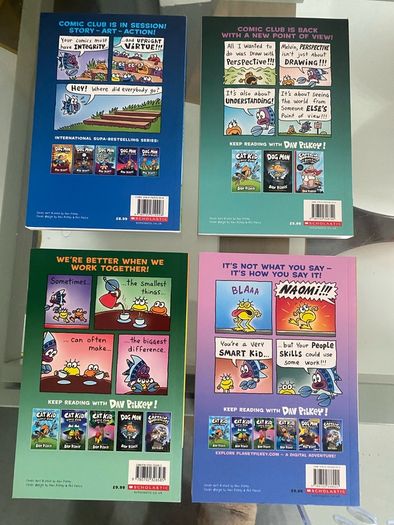 New Set Of 4 Cat Kid Comic Book Children's Books
