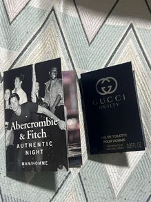 Abercrombie and fitch authentic night and Gucci guilty perfume samples