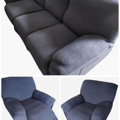 2 armchair covers and 1 sofa cover grey