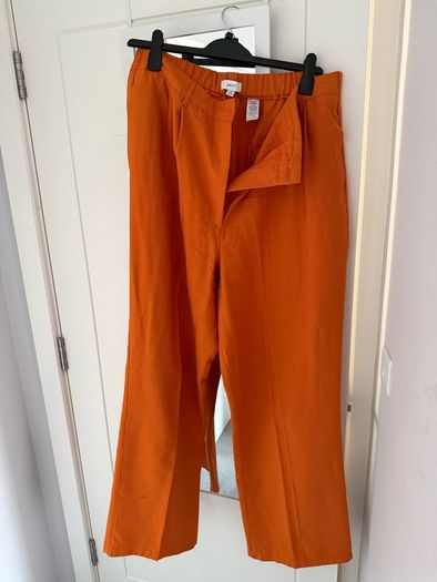 Next Tall Tailored Mustard Trousers Size 18L