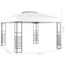Garden Marquee with String Lights 3x3 m White Image 6