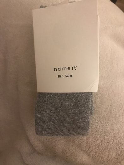 BNWT Silver tights 6-12 mnts
