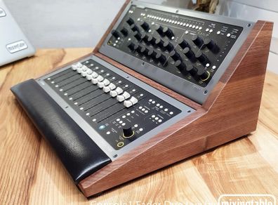 Softube Console 1 and Fader with walnut stand