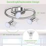 FREE P&P LED Ceiling Light Rotatable, 3 Way LED Ceiling Spotlight, Chrome & Swivelling Design, Including 3 X 4W GU10 LED Bulbs Image 2