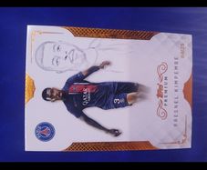 2023-24 Topps Premium Black & White PSG Presnel Kimpembe Amber Parallel /25