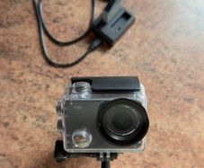 Action Camera with DJI helmet clamp