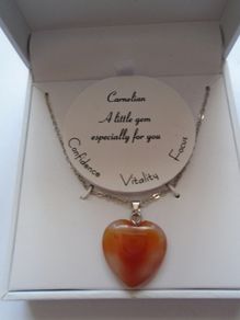 Gemstone jewellery, Heart pendant, Necklace,Gift